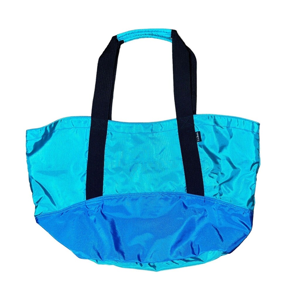 L.L. Bean Blue Everyday Tote Bag Durable Nylon Lightweight